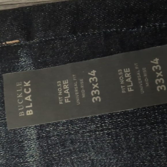 NEW Buckle BLACK Fit 53 Mid Rise Flare Jeans Sz 33x34 NWT Midrise Tall - Picture 9 of 12